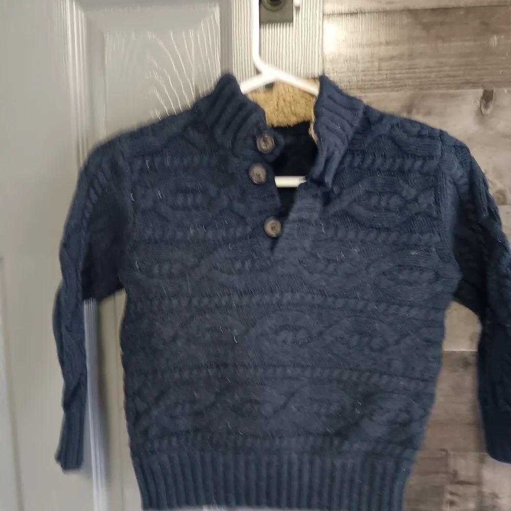 GAP Kids Dark Blue Cable Knit Sweater